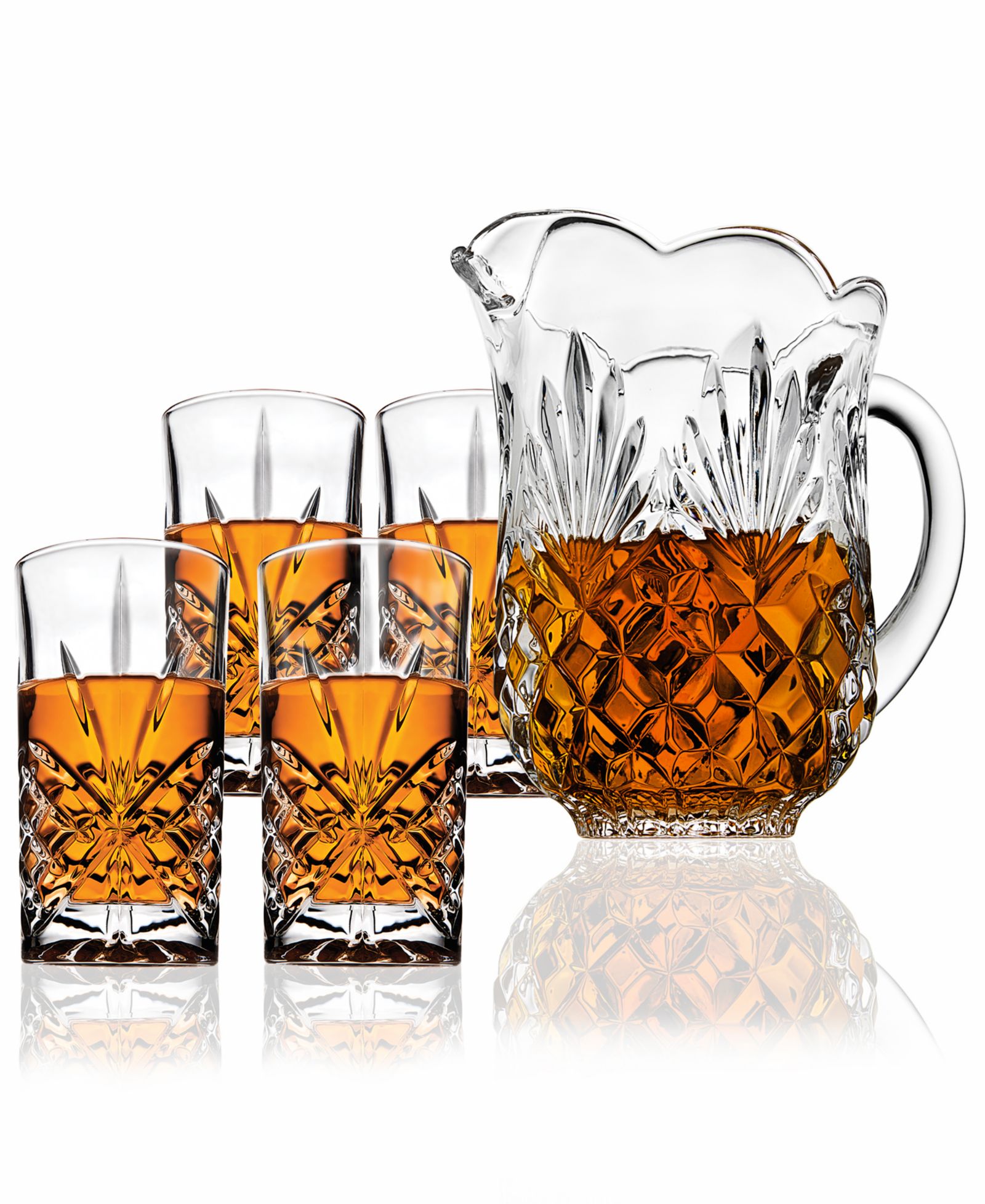 Godinger Dublin Crystal 5 Piece Pitcher & Highball Set