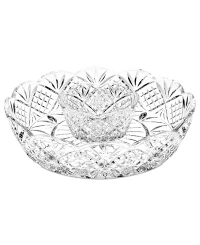 Большая чаша для соуса и закусок Godinger Dublin Crystal Scalloped