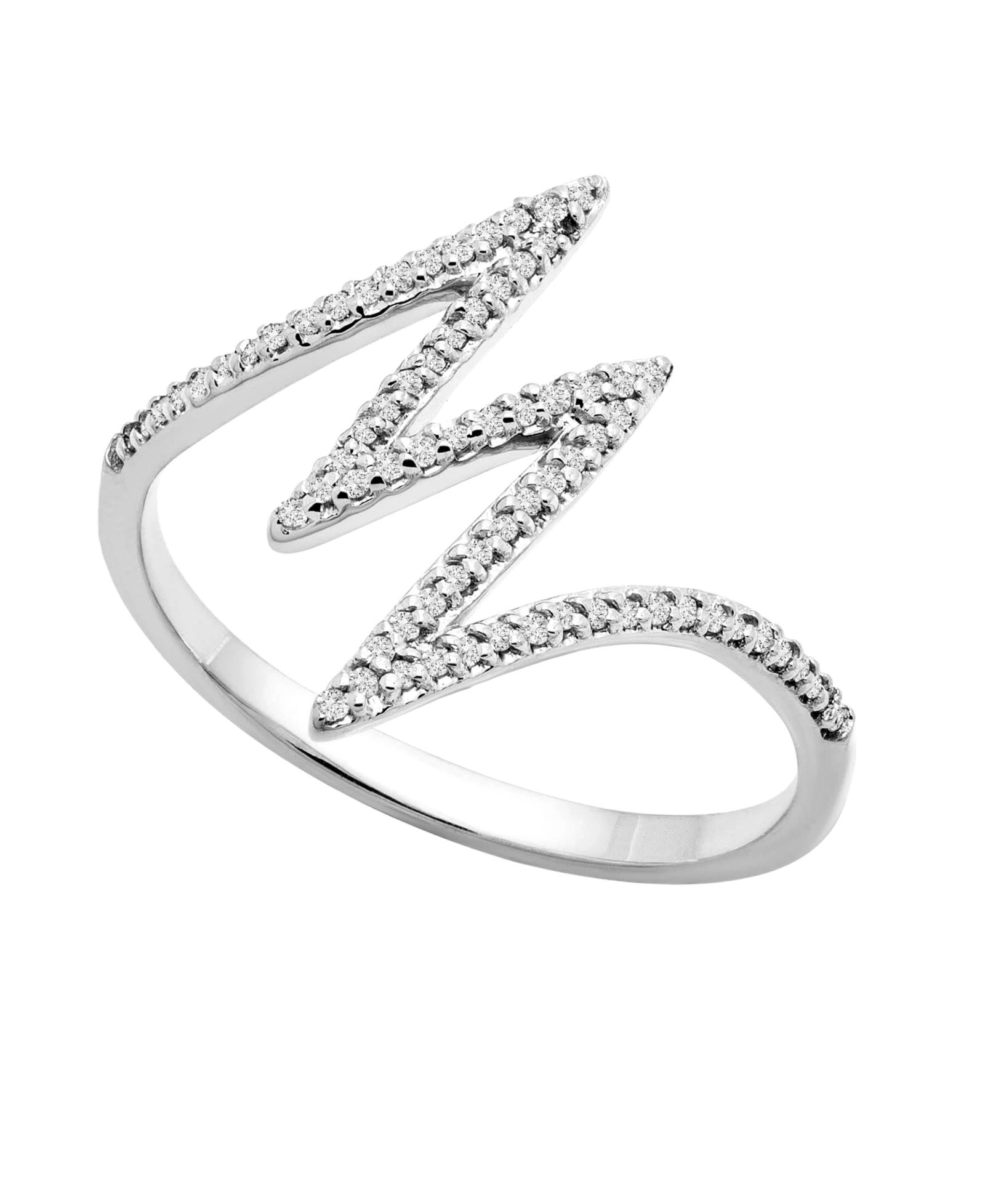 Wrapped™ Diamond Lightning Bolt Ring (1/6 ct. t.w.) in 10k Gold Or White Gold, Created for Macy's