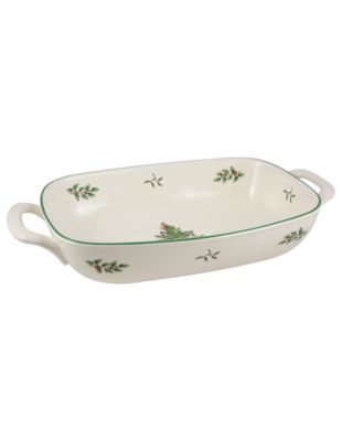 Spode Christmas Tree Serveware Handled Bread Basket
