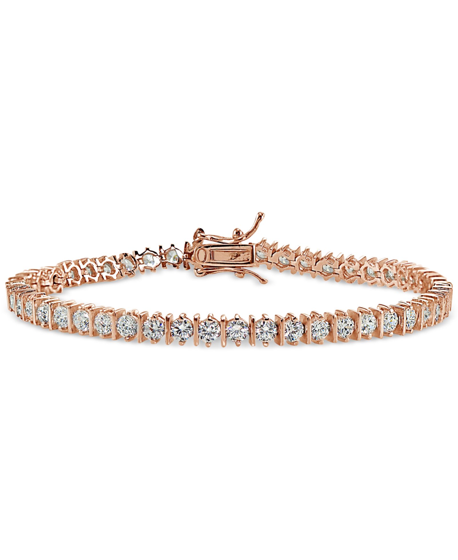 Giani Bernini Cubic Zirconia Boxed Tennis Bracelet in 18k Rose Gold-Plated, 18k Yellow Gold-Plated Sterling Silver, Created for Macy's