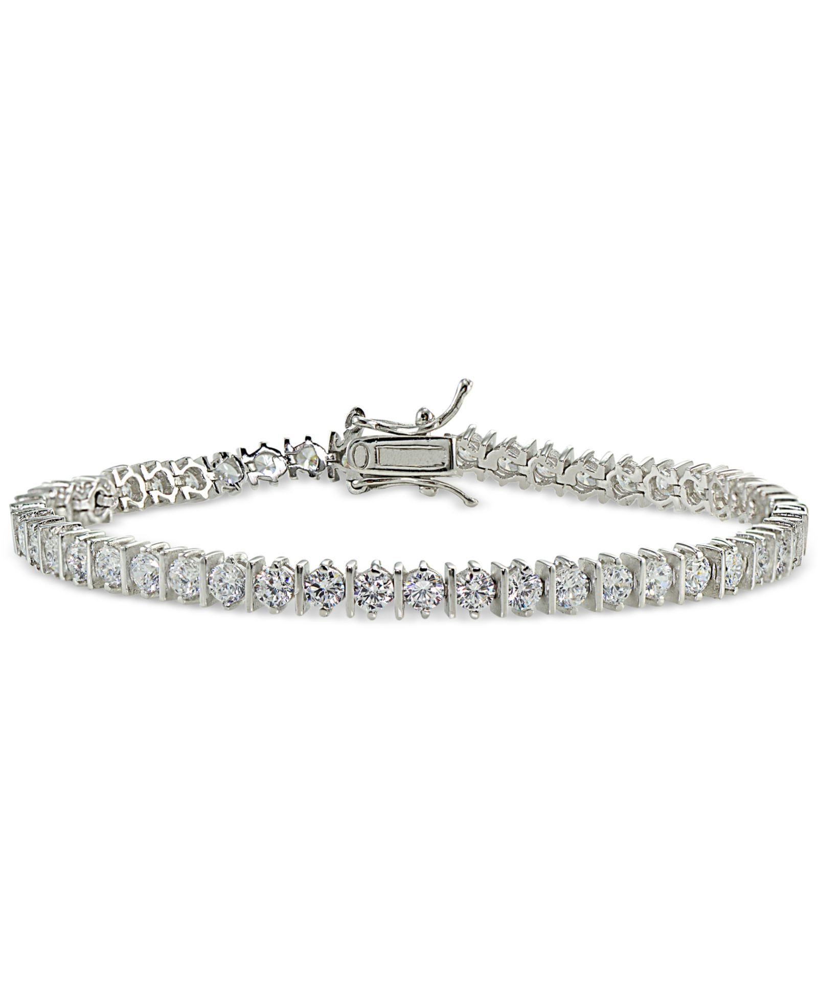 Giani Bernini, браслет Tennis с цирконием в коробке, покрытие 18k Rose Gold или 18k Yellow Gold на стерлинговом серебре