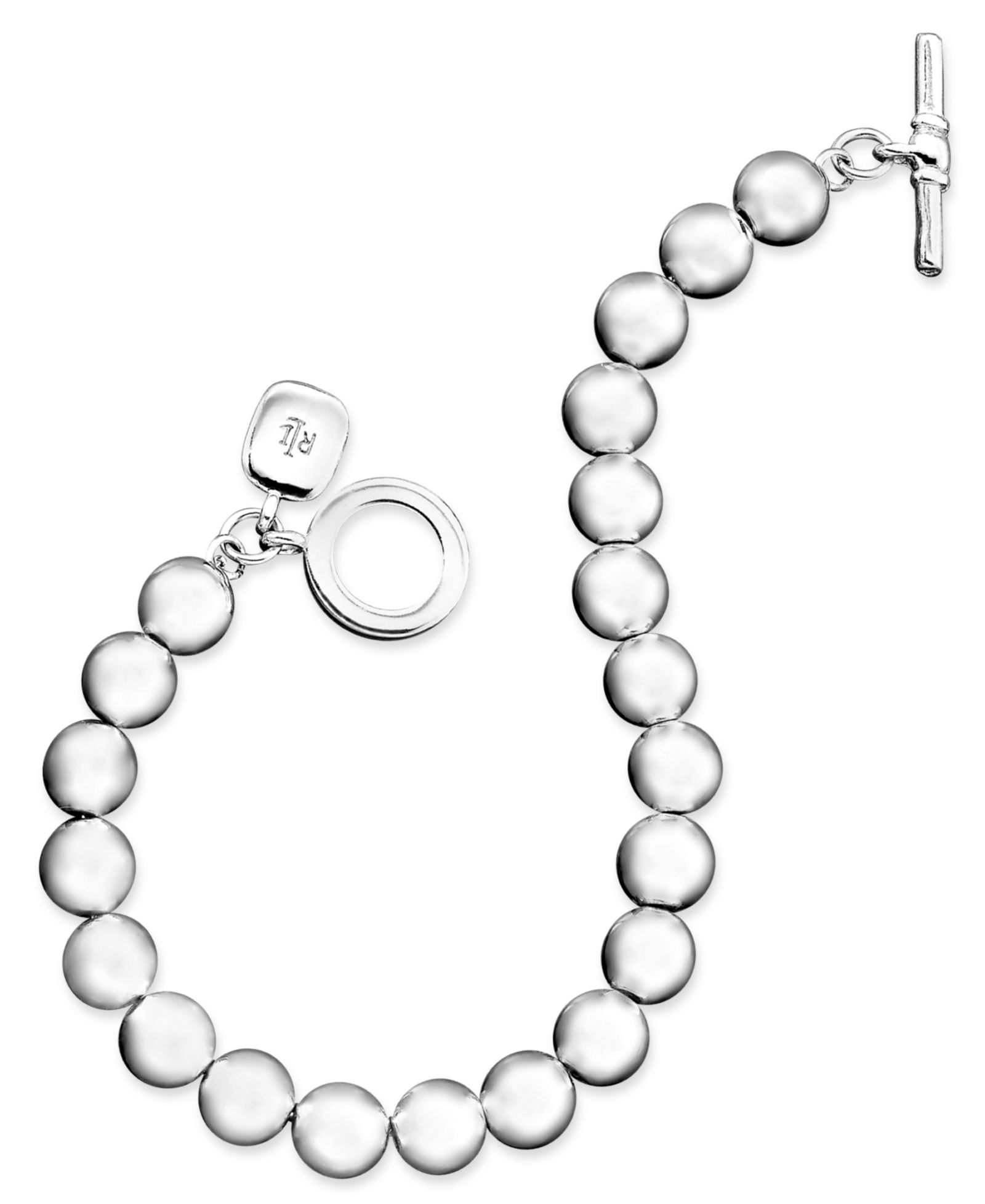 Lauren Ralph Lauren серебристый браслет с бусинами (8 mm)