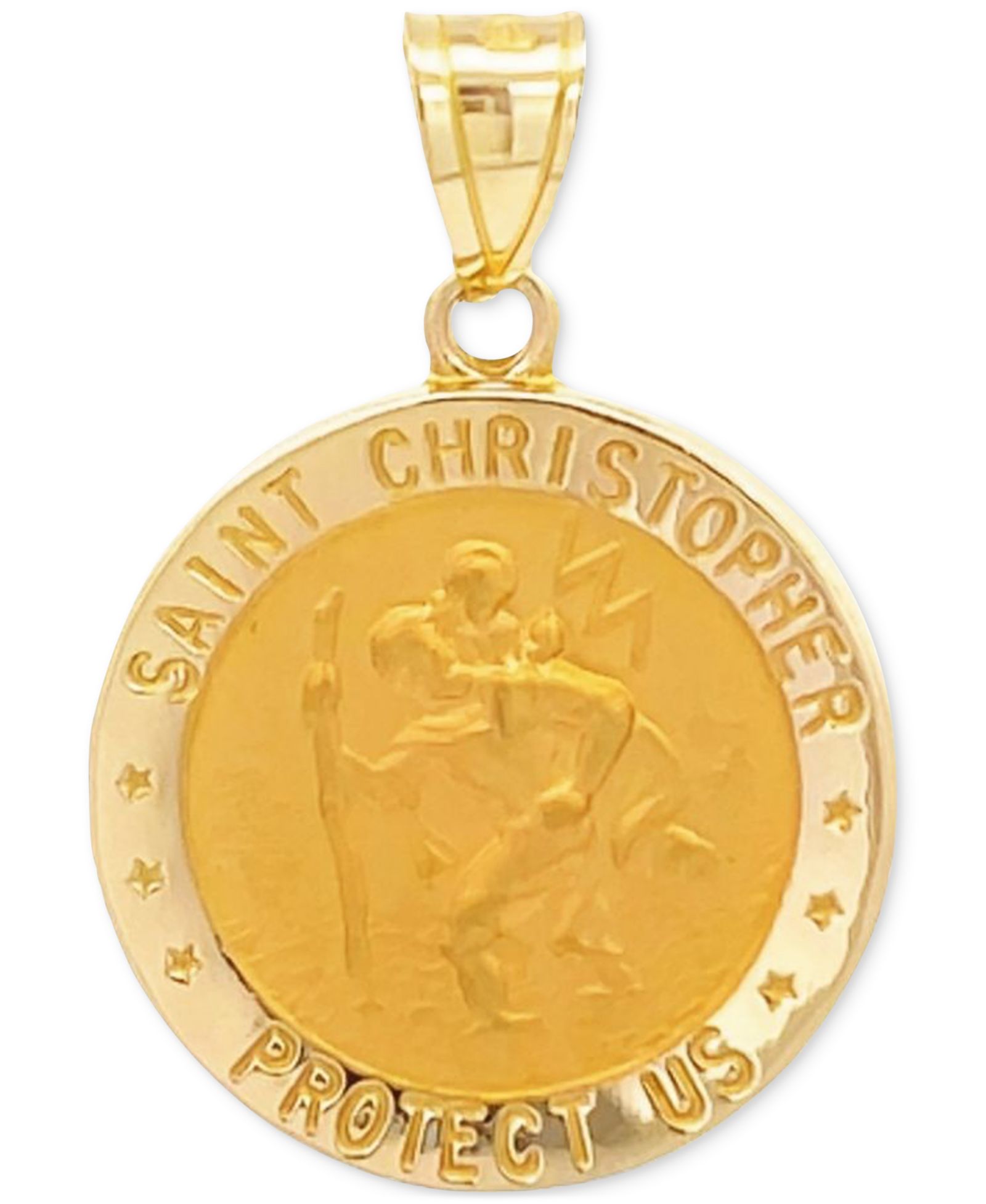 Подвеска-медаль Saint Christopher из 14k желтого золота