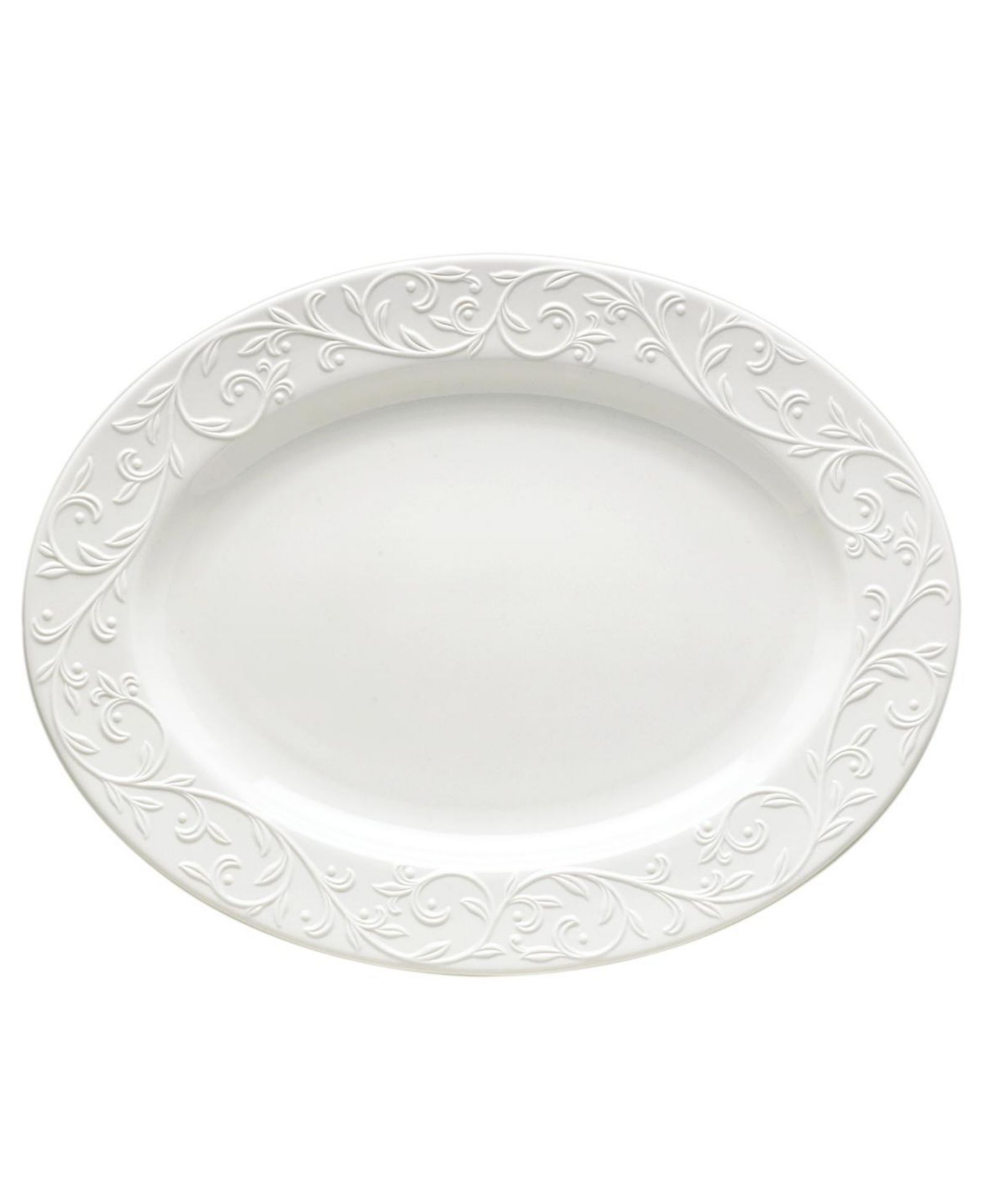 Lenox Opal Innocence Carved Large Oval Platter