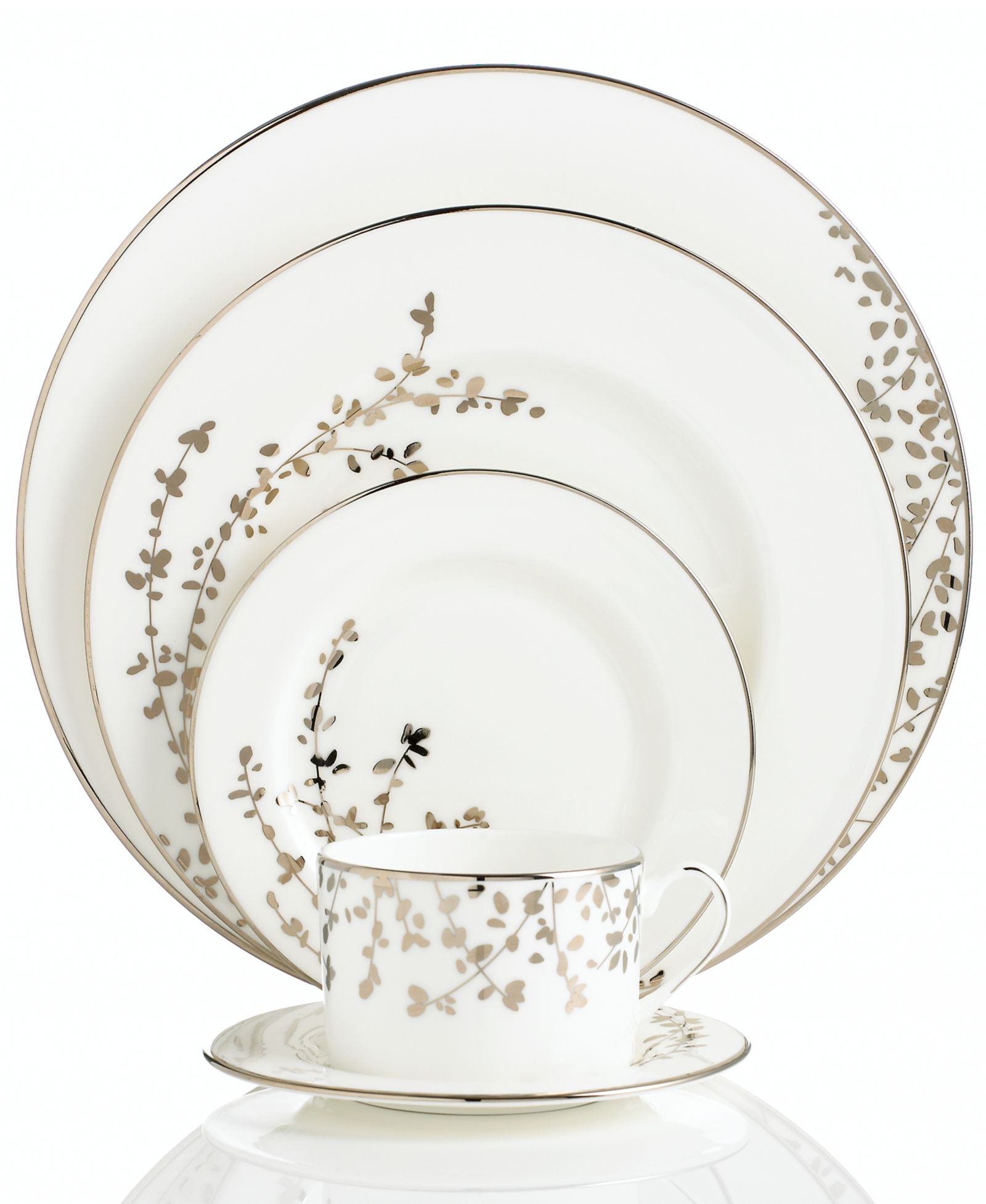 kate spade new york Gardner Street Platinum 5 Piece Place Setting
