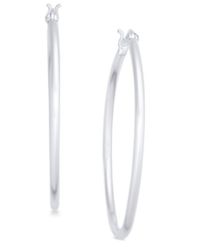 Giani Bernini серьги-кольца Large Skinny из стерлингового серебра, 1.6"