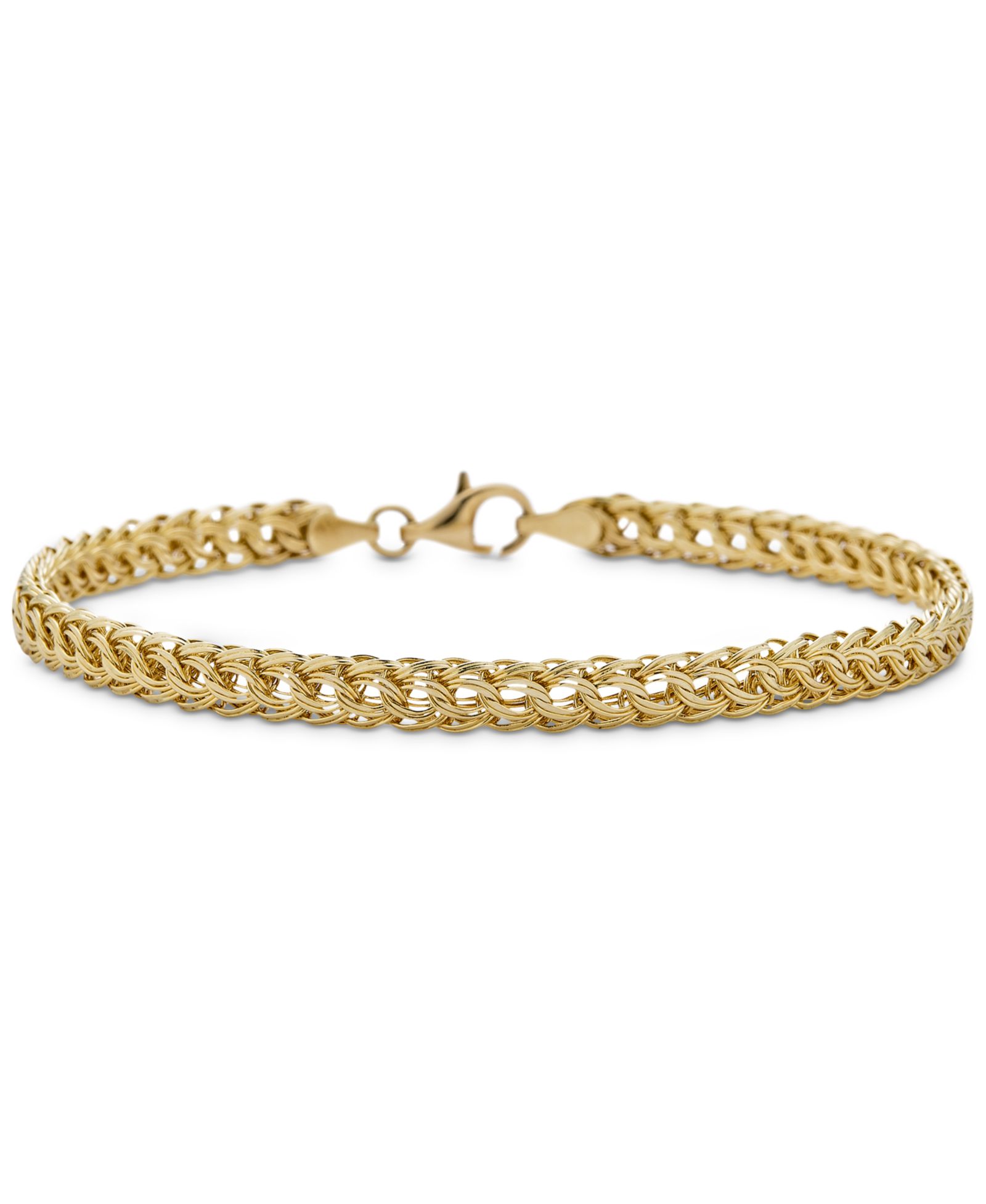 Плетеное браслет 14k Gold
