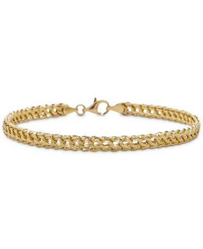Плетеное браслет 14k Gold