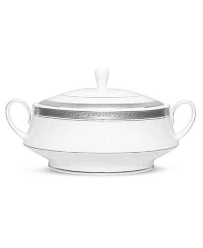 Noritake Crestwood Platinum Covered Vegetable Bowl