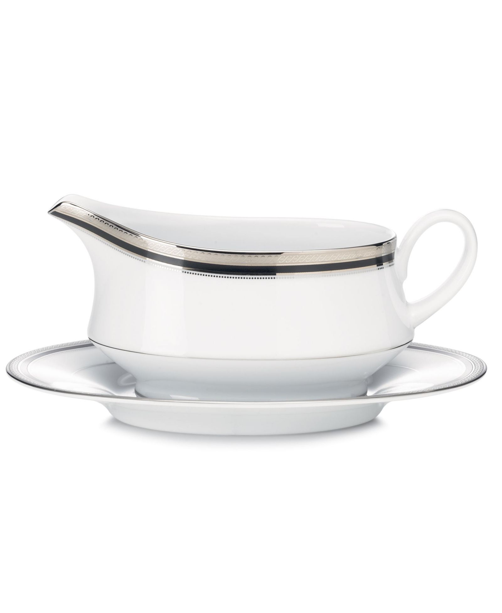 Noritake Austin Platinum соусник с подносом, 13 oz.