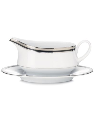 Noritake Austin Platinum Gravy With Tray (2 Pcs), 13 oz.