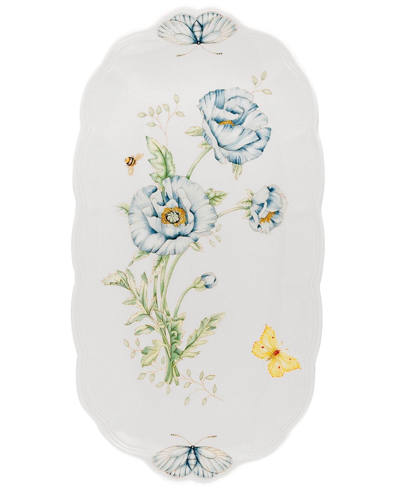 Lenox Butterfly Meadow прямоугольный поднос для сэндвичей, 14 3/4"