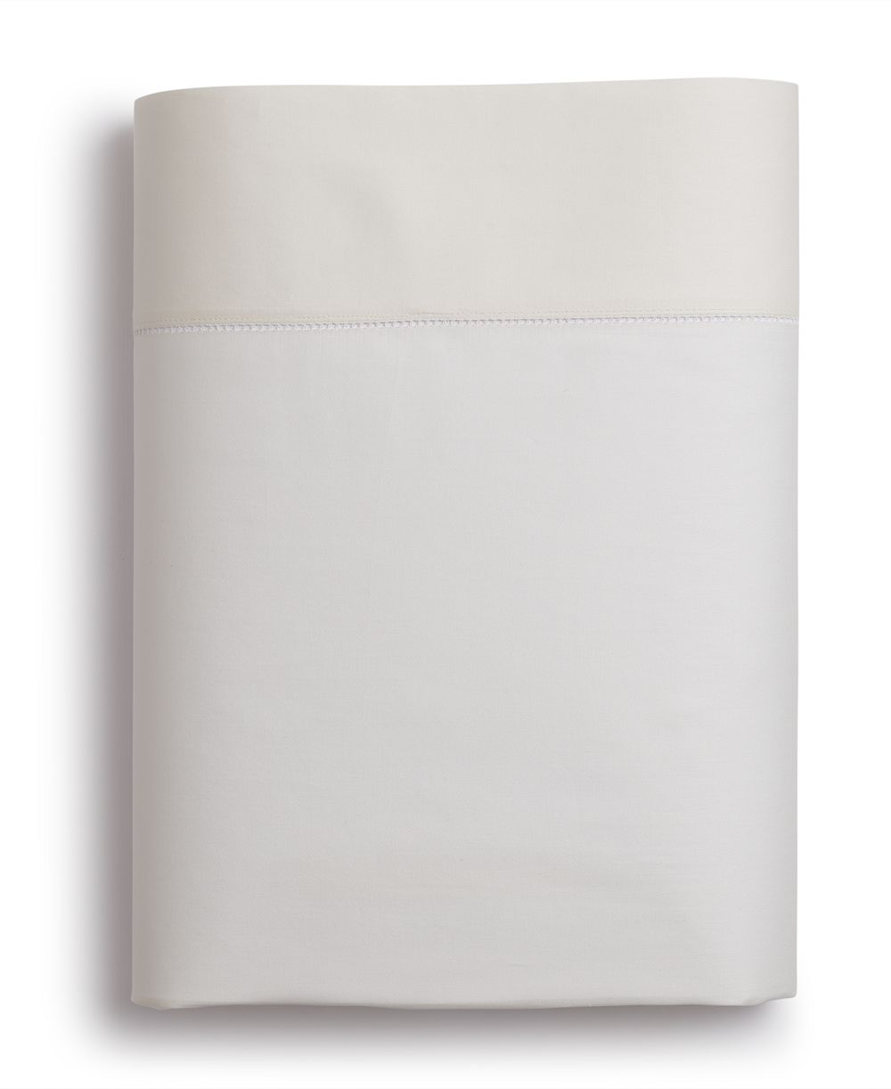 SFERRA Fiona Cotton Sateen Flat Sheet, Full/Queen