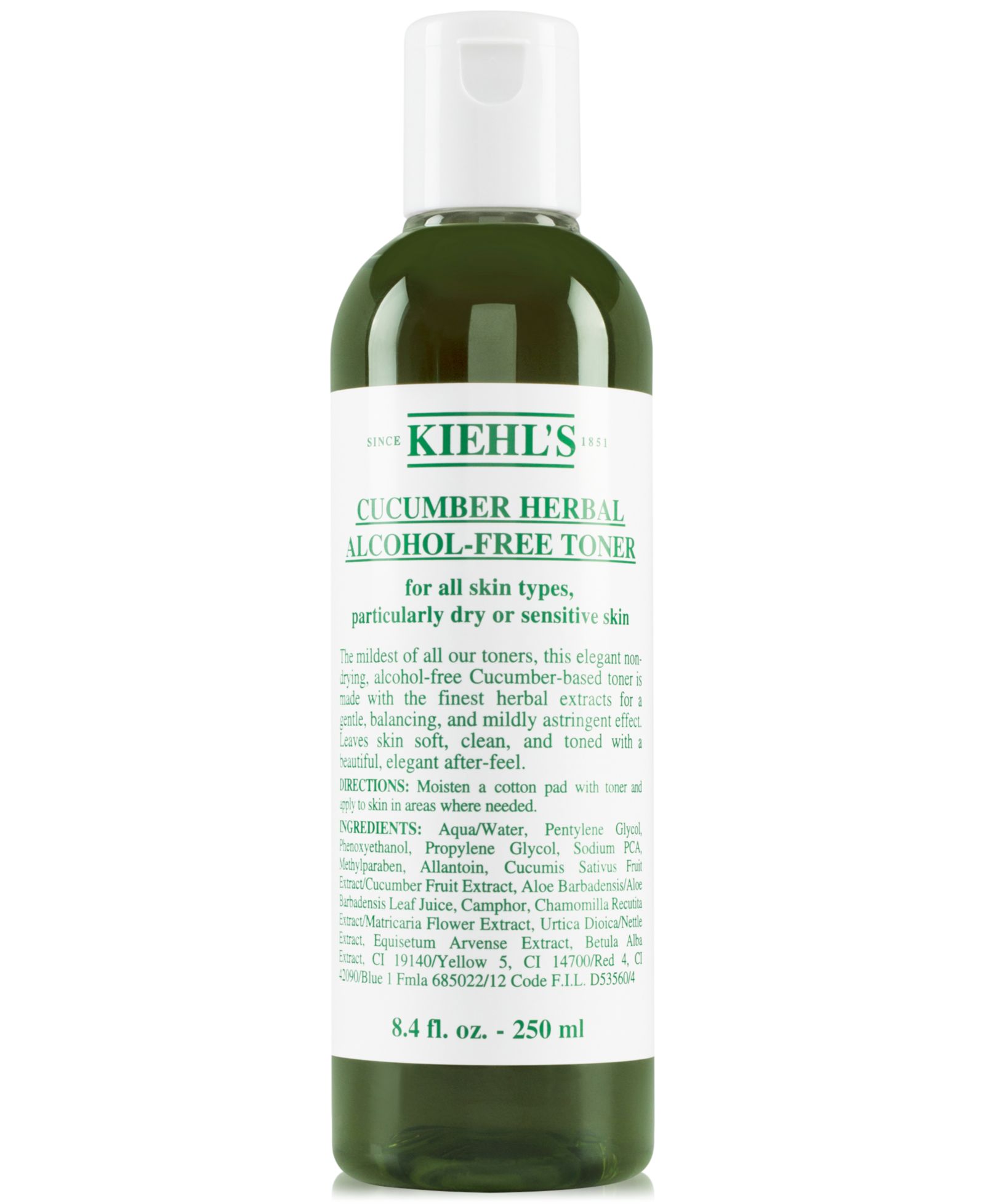 Kiehl's Since 1851 Огуречный травяной тоник без спирта, 8.4-oz.