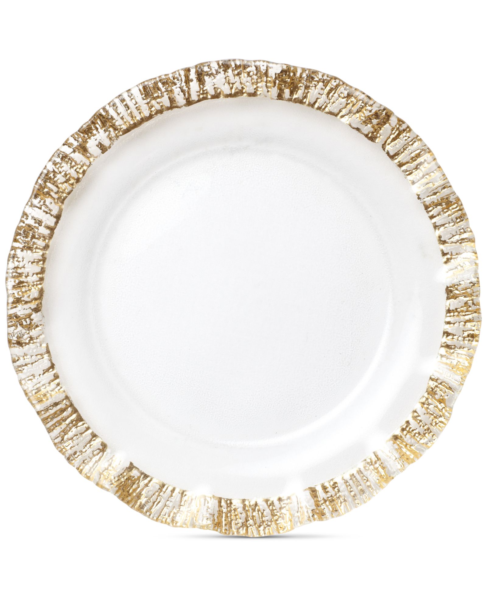 Vietri Rufolo Glass Gold Collection Service Plate/Charger