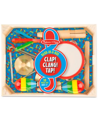 Melissa And Doug Clap! Clang! Tap! Деревянный набор из 6 музыкальных инструментов, от 3 лет