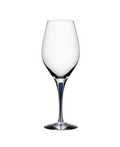 Orrefors Intermezzo Blue White Wine Glass