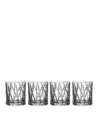 Orrefors City Old Fashioned Glasses, Set of 4