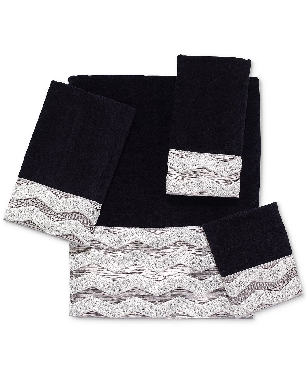 Avanti Galaxy Chevron Bordered Cotton Hand Towel, 16" x 30"