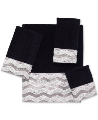 Avanti Galaxy Chevron Bordered Cotton Hand Towel, 16" x 30"