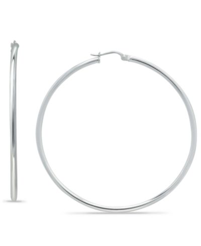Серьги-кольца Giani Bernini Sterling Silver, 1.75"