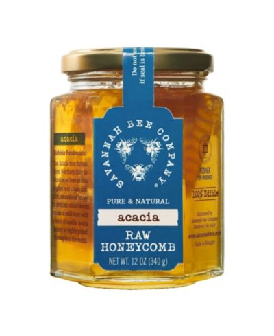 Savannah Bee Company Натуральный мед в банке Acacia Raw Honeycomb