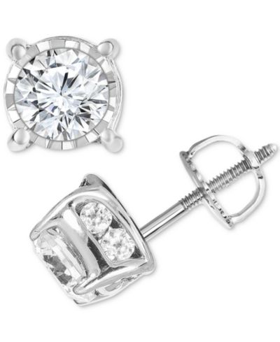 TruMiracle® Diamond Spiral Stud Earrings (1-1/4 ct. t.w.) in 14k Gold, Rose Gold or White Gold