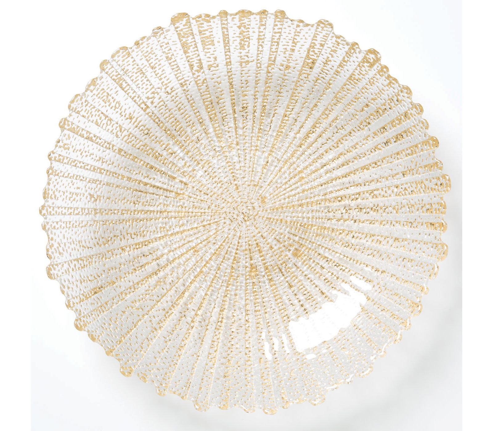 Vietri Rufolo Glass Gold Large Serving Bowl