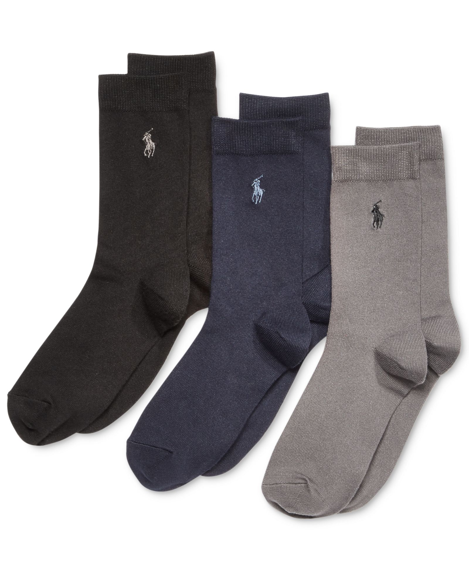 Polo Ralph Lauren Boys 4-11 3-Pack Super Soft Crew Socks