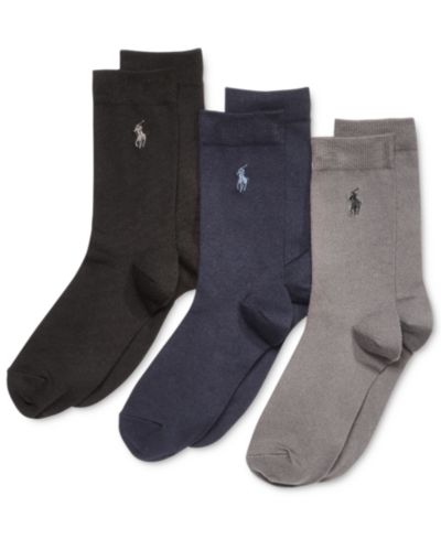 Polo Ralph Lauren Boys 4-11 3-Pack Super Soft Crew Socks