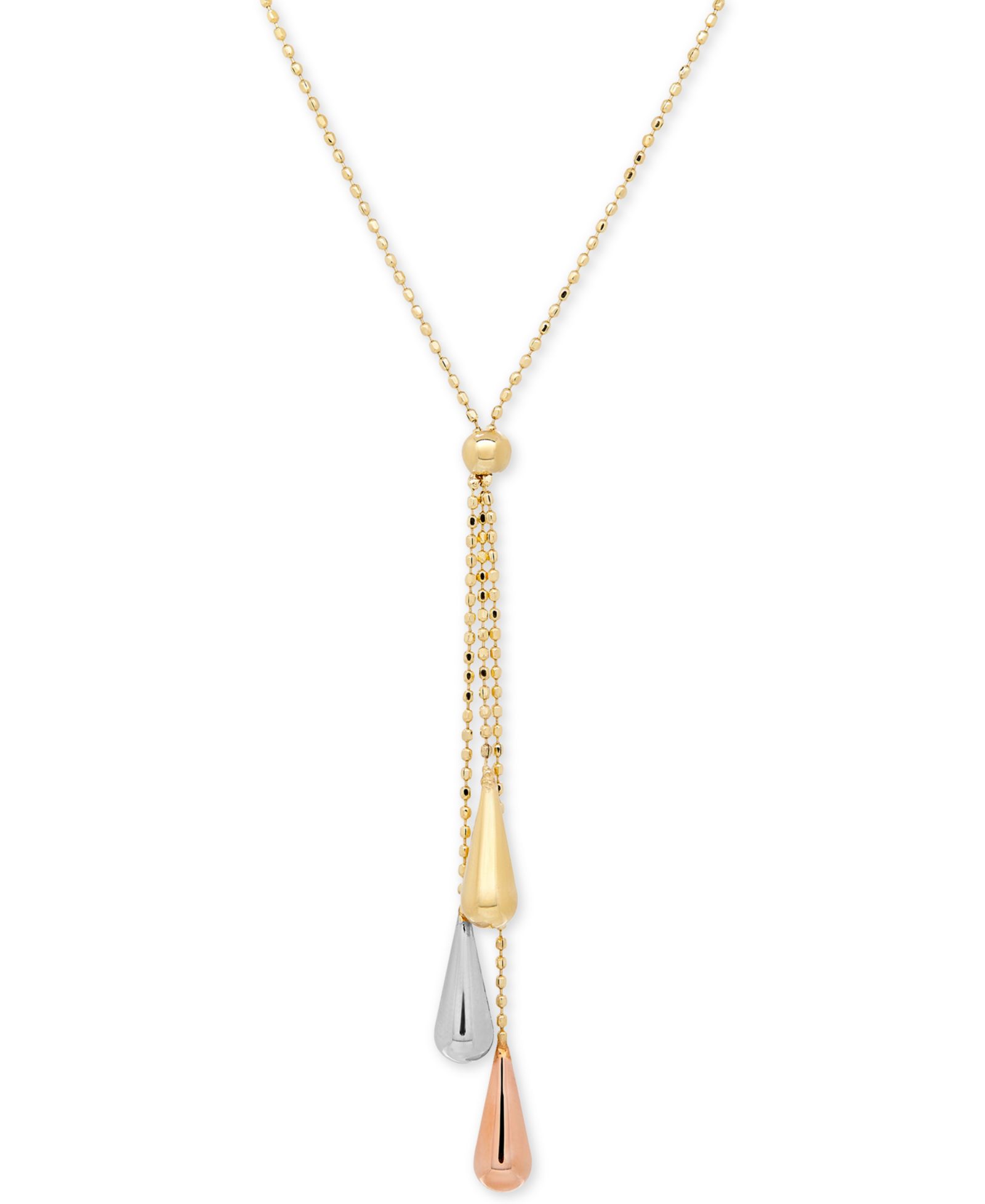 Italian Gold колье Lariat из 14k Gold, White Gold и Rose Gold