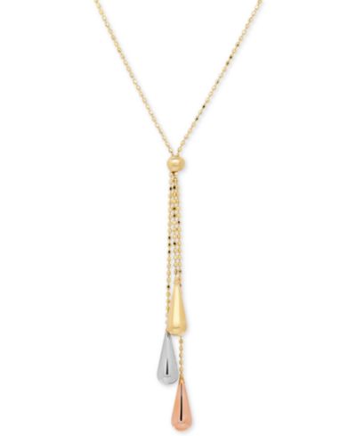 Italian Gold колье Lariat из 14k Gold, White Gold и Rose Gold