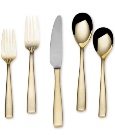 Mikasa Delano Gold-Plated 20 Pc. Flatware Set, Service for 4