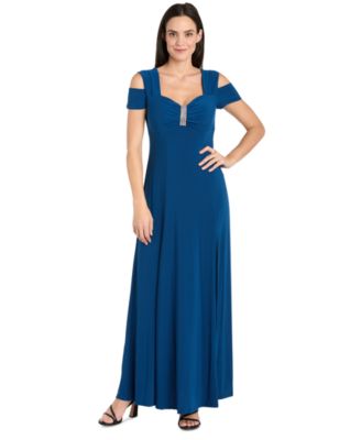 R & M Richards Cold-Shoulder Gown