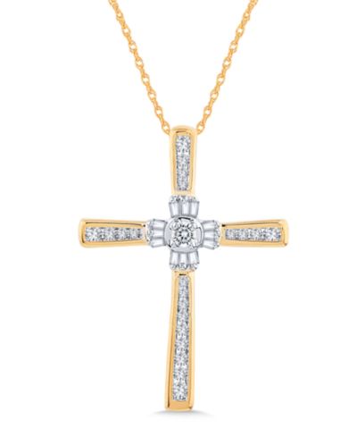 Подвеска из 14k Gold, бриллиантовый крест (1/4 ct. t.w.)
