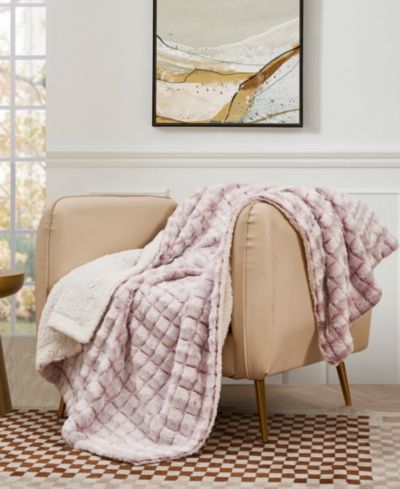Плед Royal Luxe двусторонний Royal Luxe Reversible Micromink to Faux-Sherpa Tie-Dye, 50" x 60"