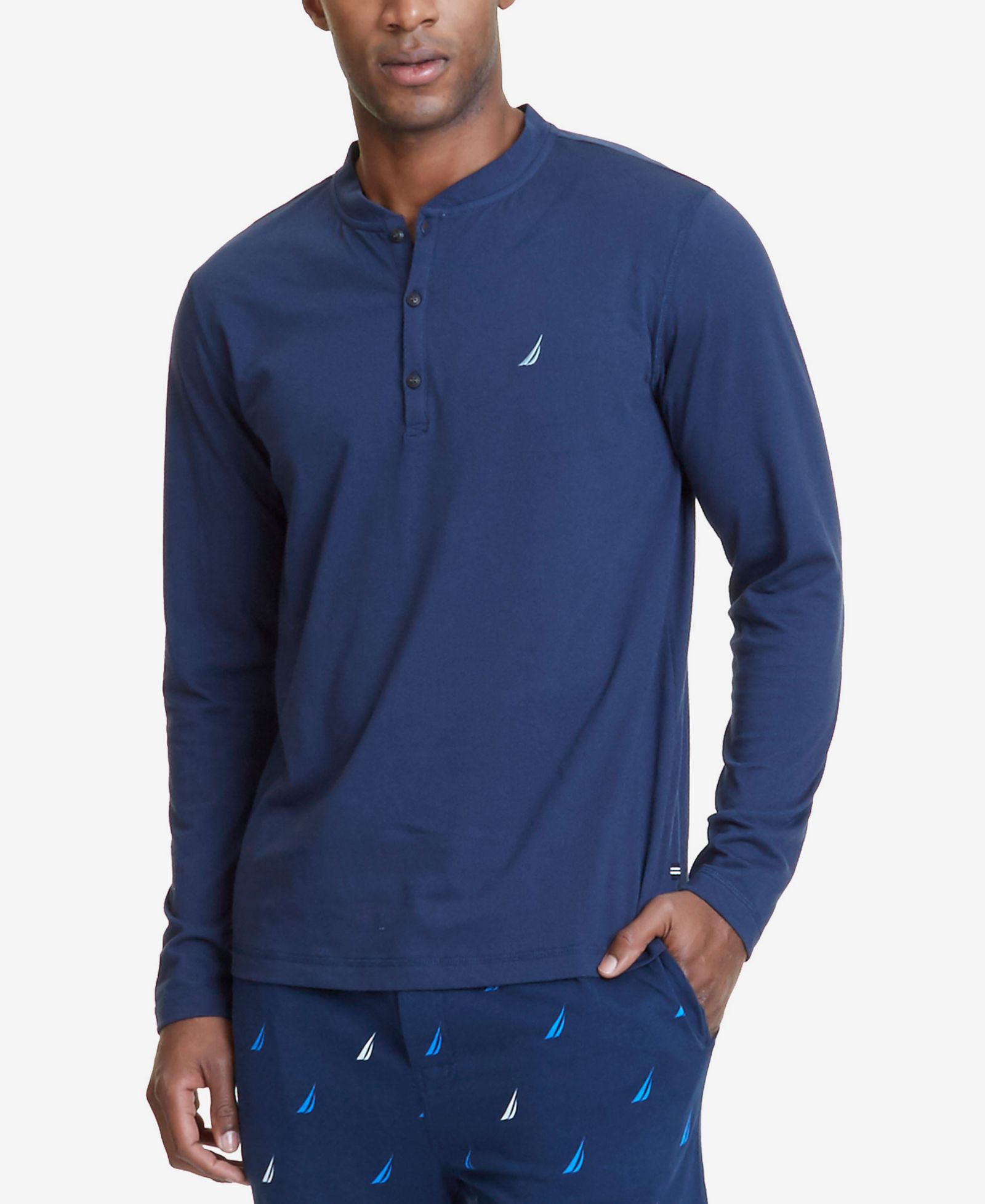 Мужская рубашка Henley Jaylen Soft, Breathable Long Sleeve
