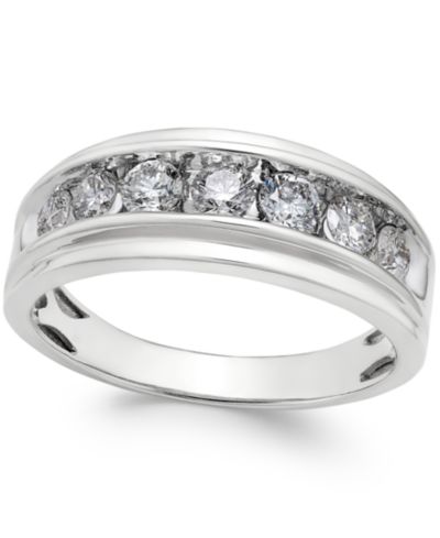 Мужской Diamond Band (1 ct. t.w.) in 10k White Gold