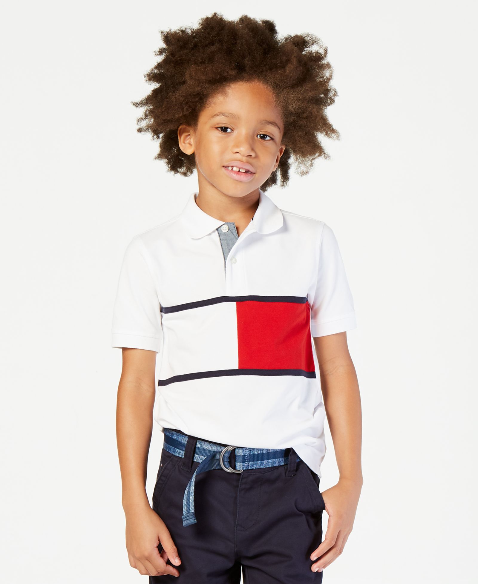 Tommy Hilfiger Детский Colorblocking Tommy Flag Polo