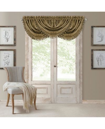 Занавеска Elrene Home Fashions Antonia Damask Print с кисточками