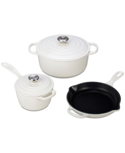 Le Creuset Five Piece Enameled Cast Iron Cookware Set