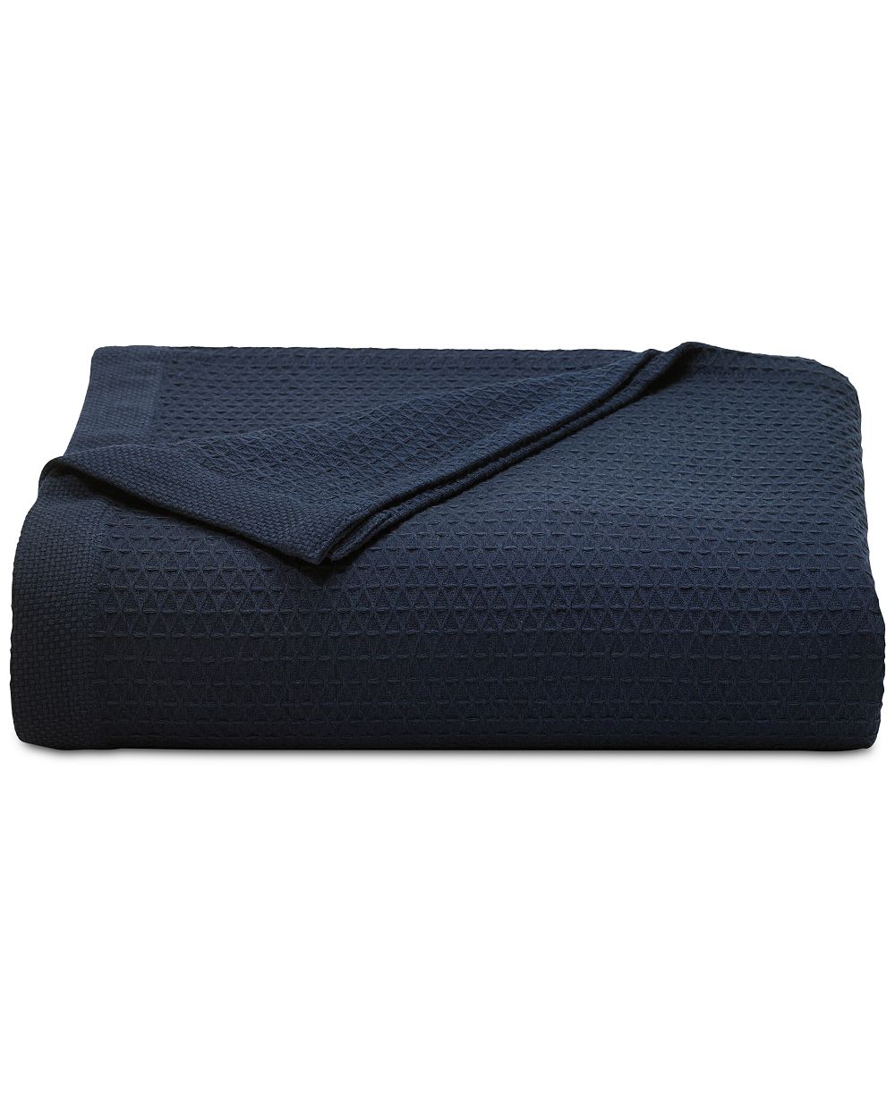 Nautica Baird Solid Cotton Dobby Reversible Blanket, King