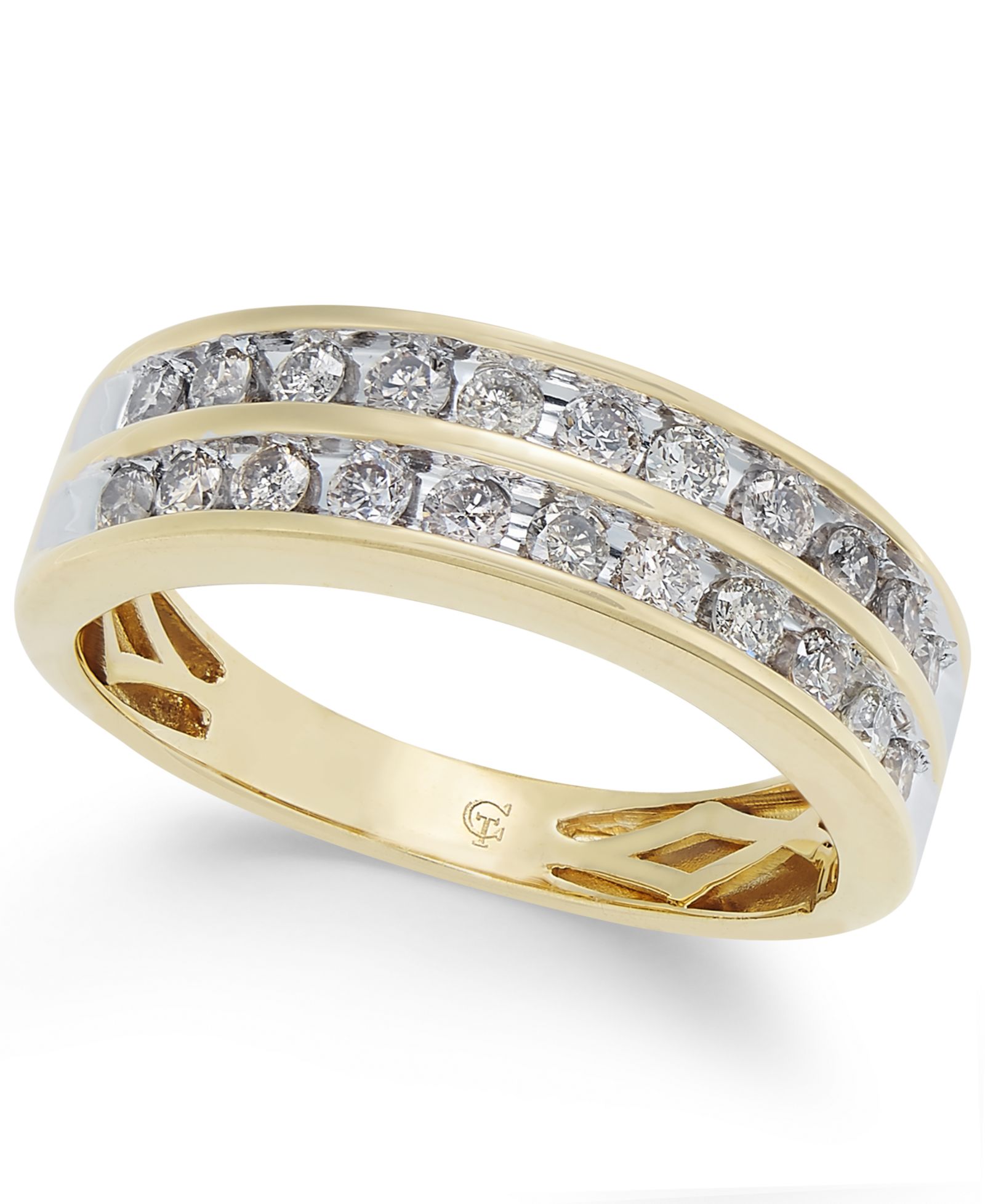 Diamond Two-Row Band (1/2 ct. t.w.) in 14k Gold