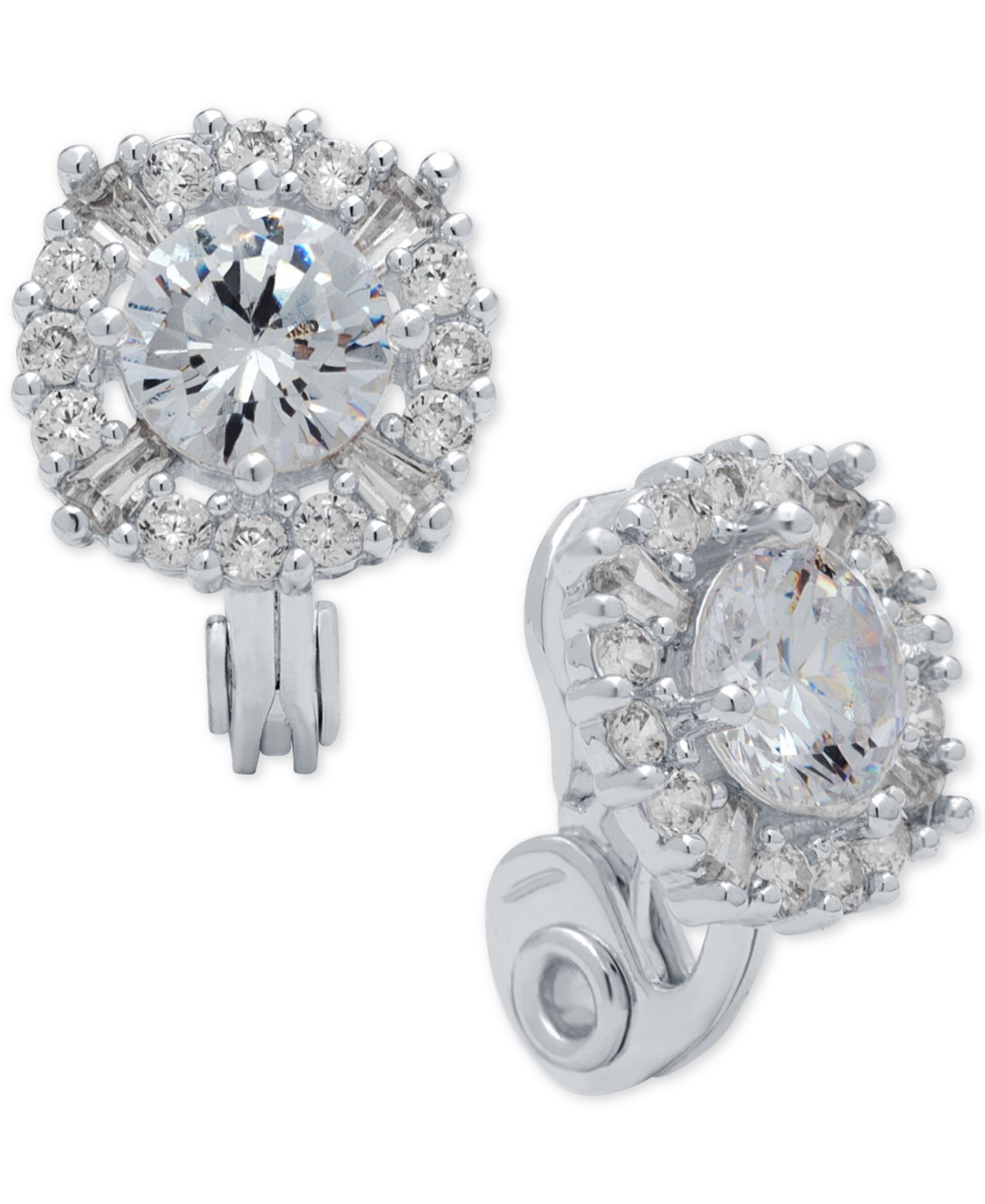 Серьги Anne Klein Crystal Stud E-Z Comfort Clip-on