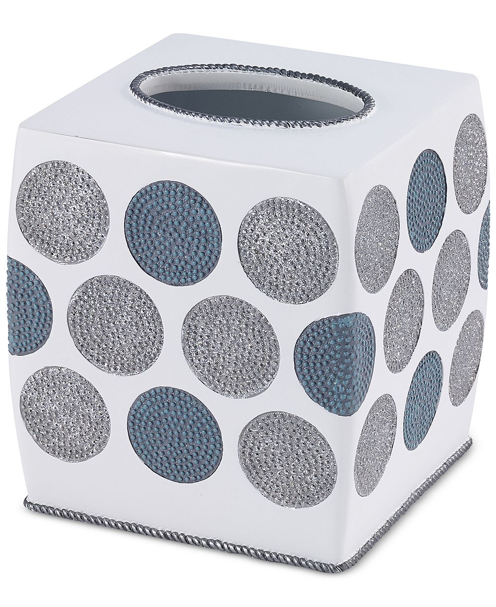 Avanti Dotted Circle Textured Resin Tissue Box Cover