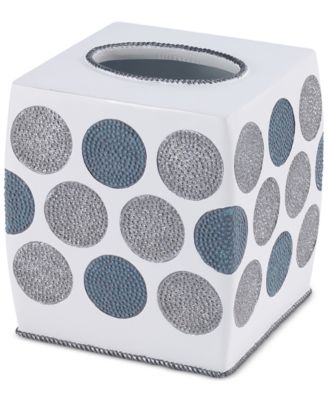 Avanti Dotted Circle Textured Resin Tissue Box Cover