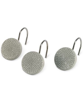 Крючки для занавески в душевую Avanti Dotted Circle Textured Resin, 12 шт.
