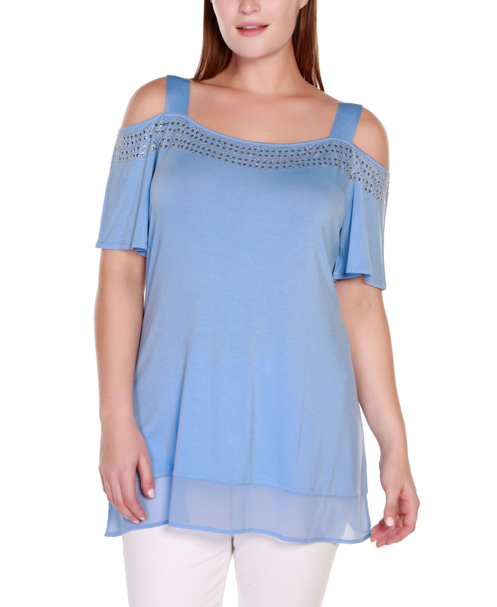 Belldini Plus Size топ с открытыми плечами