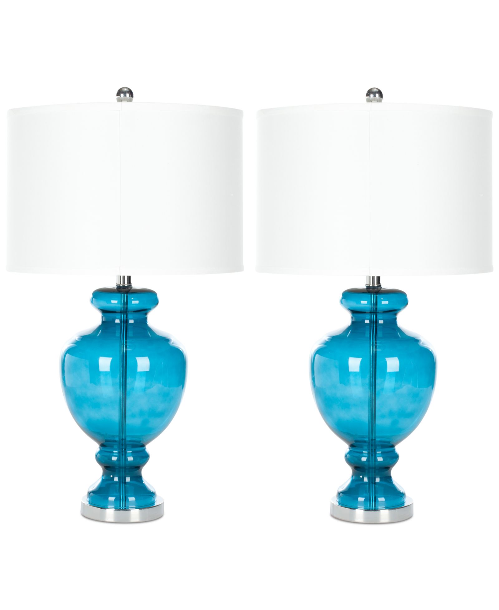 Safavieh Set of 2 Turquoise Glass Table Lamp